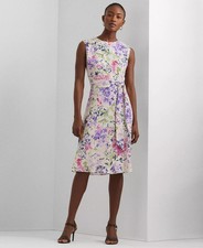 Lauren Ralph Lauren Women's Dress Sz 10 Women's Floral Belted