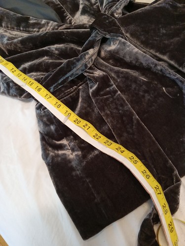 Ann Taylor Jacket Women 8 Midnight Pewter Velvet Blazer Romantic Whimsygoth - Picture 7 of 7