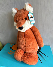 Jellycat bashful fox cub medium BNWT tag in ear displayed only condition new