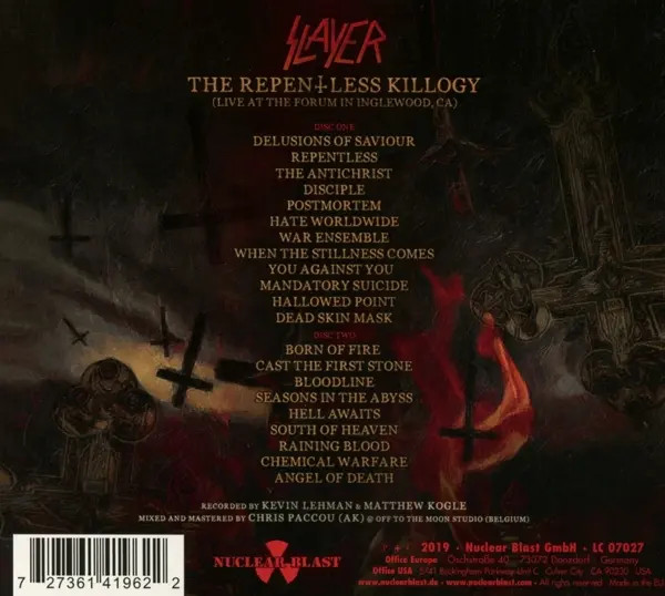 The Repentless Killogy(Live At The Forum Inglewood | Slayer | Audio-Cd | Cd-image