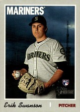 2019 Topps Heritage #718 Erik Swanson Hi Number Short Print SP