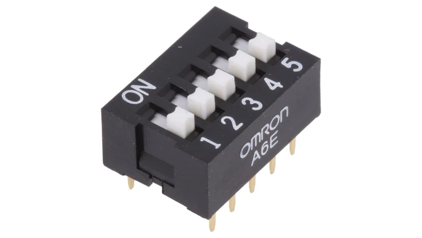 DIP SWITCH ON-OFF 0.025A/24VDC Switch Pos 2 A6E-5104-N