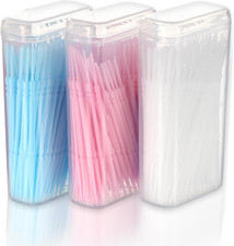 500Pcs Double Head Dental Floss Interdental Brush 2-In-1 Disposable Plastic Mult