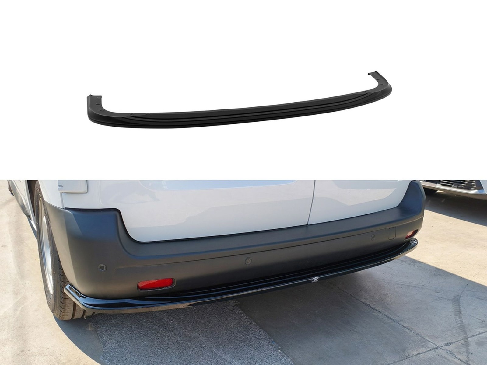 Rear Spoiler Lip for Peugeot Traveller (V) MEDIUM 2016- Gloss Black