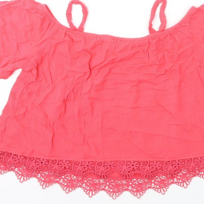 Buffalo by David Bitton Girls Basic Tank Size 12-13 Years UK '' Pink Square Neck image 8