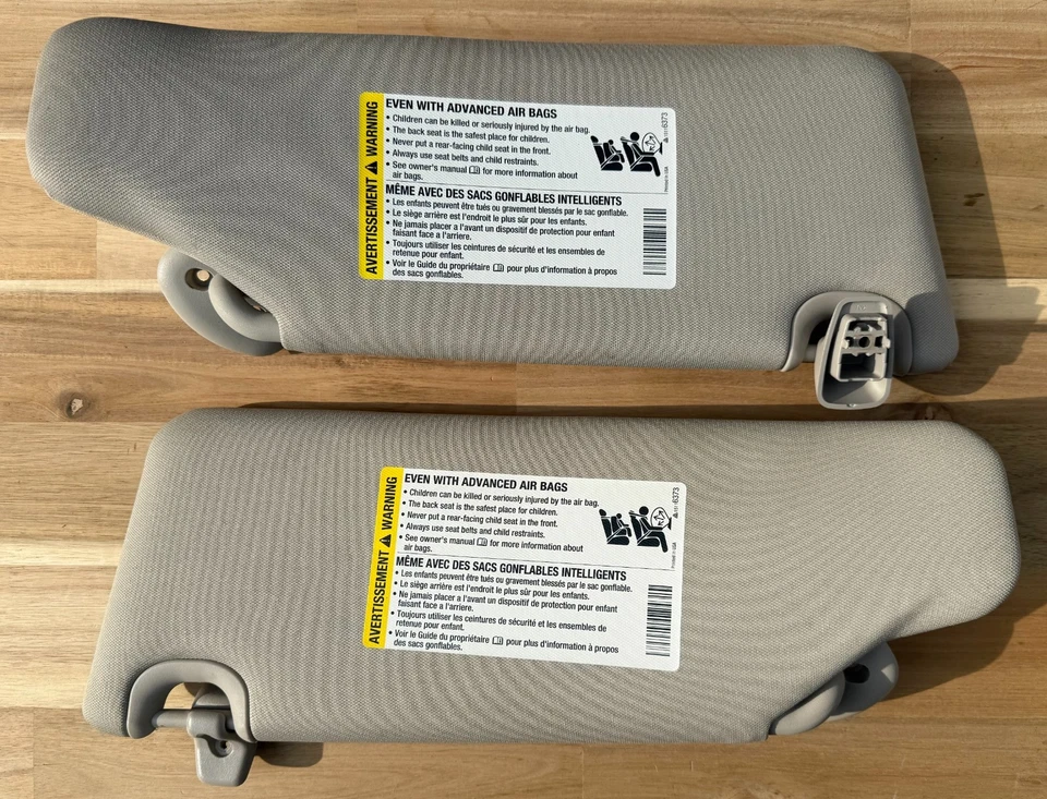 Parasoles grises laterales para conductor y pasajero Chevrolet HHR 2006-2011 OEM Foto 3 de 3