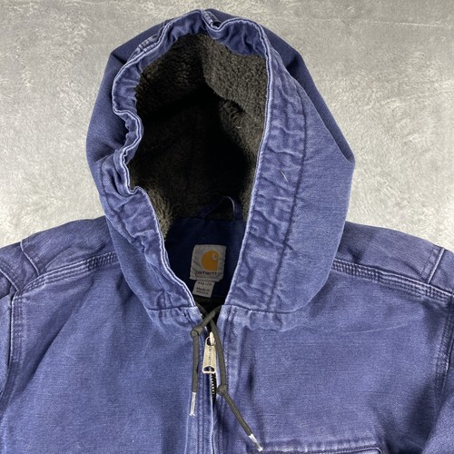 Carhartt Duck Jacke Sherpa gefüttert Damen Größe XXL 20 Faded Distressed 104292 - Bild 6 von 17