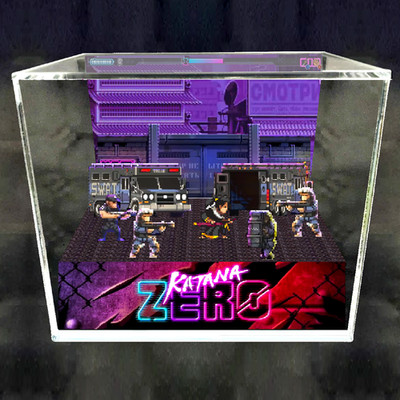 Katana Zero Diorama Collectible Indie Shadowbox Switch Display Art Decor Merch