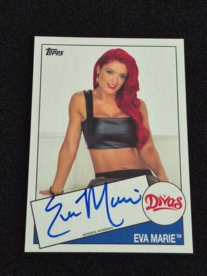 2015 Topps Heritage WWE EVA MARIE On Card Autograph Divas