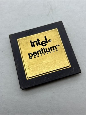 RARE Intel Pentium 66Mhz CPU P60 A80501-66 SX837 Rare Gold Top Processor 1992