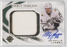 2010-11 Ultimate Collection Signed Jersey 35/50 Philip Larsen Rookie Auto RC 2d8