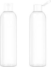 2 Pack Travel Squeeze Bottles 8 oz Flip Caps Toiletries Shampoo Lotion