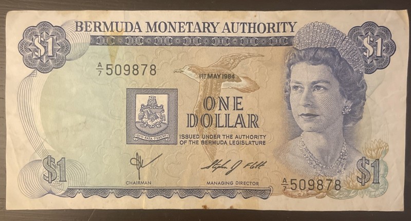 1984 $1 Dollar Bermuda Bill
