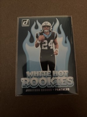 2024 Panini Donruss Football Jonathan Brooks White Hot Rookie RC Carolina