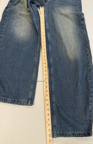 Bershka Barrel Leg Jeans Damen 30" verstellbare Taille weites Bein Denim Konzert Reisen - Bild 6 von 7