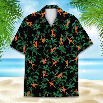 monkey jungle Hawaiian Shirt men