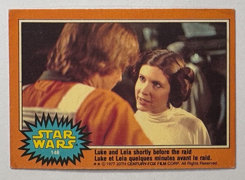 1977 OPC Star Wars #148 Luke and Leia shortly before the raid — Raw