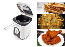 1L MINI & COMPACT SMALL KITCHEN DEEP FAT FRYER & BASKET FISH & CHIPS FRYING