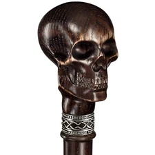 Skull Cane - Handmade - Skull Walking Stick | Vampire Gothic Walking Cane