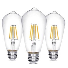 Vintage Edison Bulb 4W,Equivalent 40W 3 Count Pack of 1 Daylight White