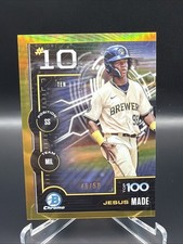 2025 Bowman - Bowman Scouts Top 100 Chrome Jesus Made #BTP-10 Gold Refractor /50