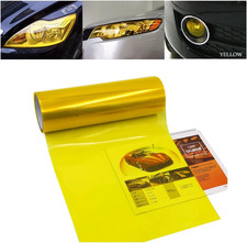 Rollo Pel cula Faro Niebla Luz Papel Ahumado Para Autos Lanzan Amarillo Vinilo