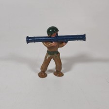Vintage Barclay Manoil Pod Foot Rocket Launcher Soldier Cast Metal Toy
