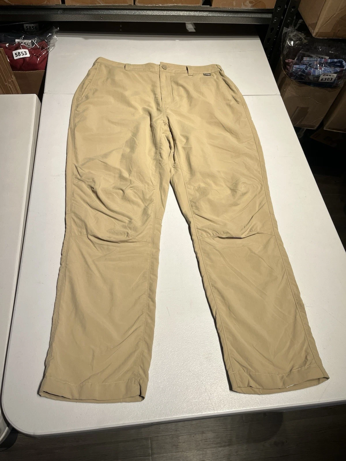 Simms Pants Men’s 34 Short Brown Super Light Fishing Hiking Nylon 30” Inseam
