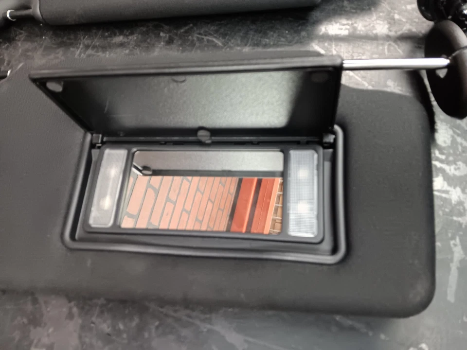 Juego de parasol extensible negro diestro y derecho Dodge Charger 14-23 con luces y espejo retrovisor Foto 3 de 4