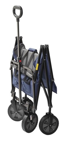 Carrello da giardino 21' blu 150 libbre pieghevole pneumatico fuoristrada telaio acciaio - Foto 7 di 7