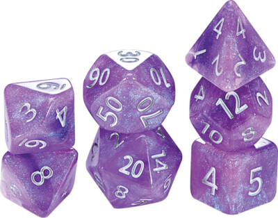 GKGAE557 Gate Keeper Games Aether Dice: Amethyst (7 Polyhedral Dice Set)
