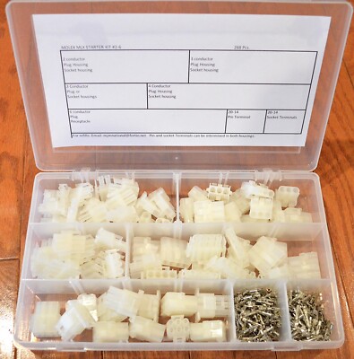 Molex MLX Connector and Terminal Kit 288 Pieces  2-6 Conductor