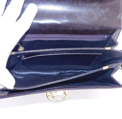 Celine Old Céline Carriage Buckle Brown Leather Shoulder Bag Used Excellent Auth - 第 17/24 張圖片