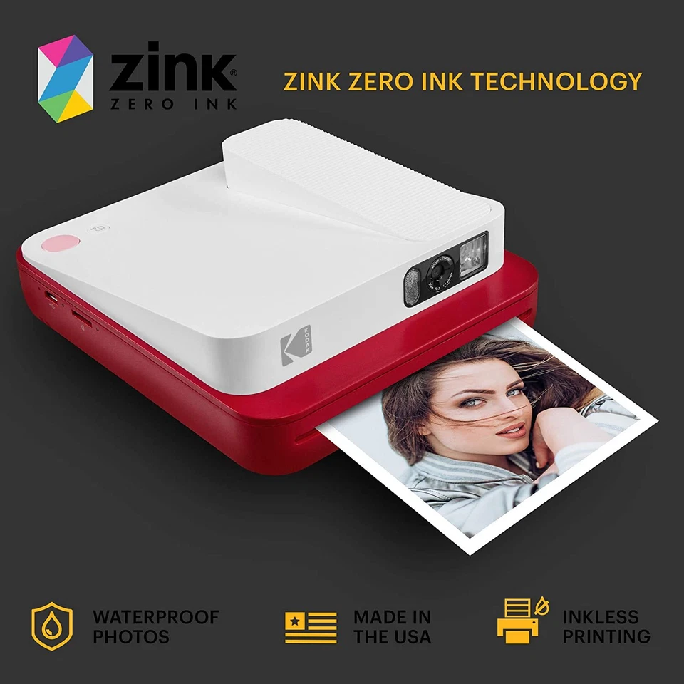 KODAK Smile Digital instant camera Photo Printer for 3.5 x 4.25 Zink Photo Paper - Image 4 of 4