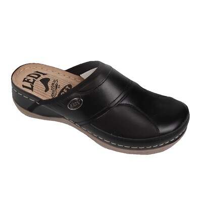 LEDI Anatomic 429 Leder Slipper Damen Ladies Comfort Pantolette Clogs Pantoletten