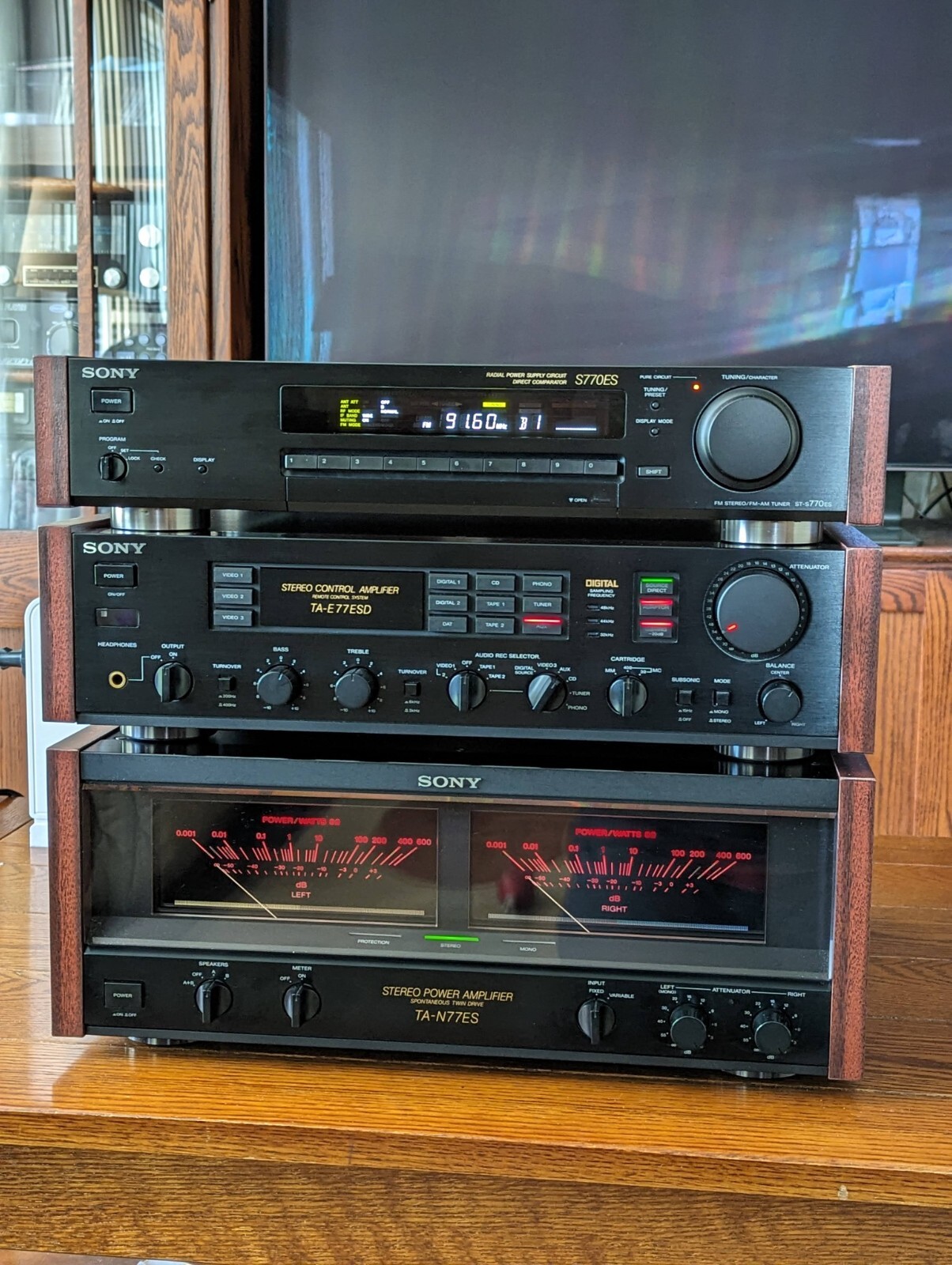 SONY TAN77ES POWER AMPLIFIER & TAE77ESD PREAMPLIFIER + S770ES TUNER