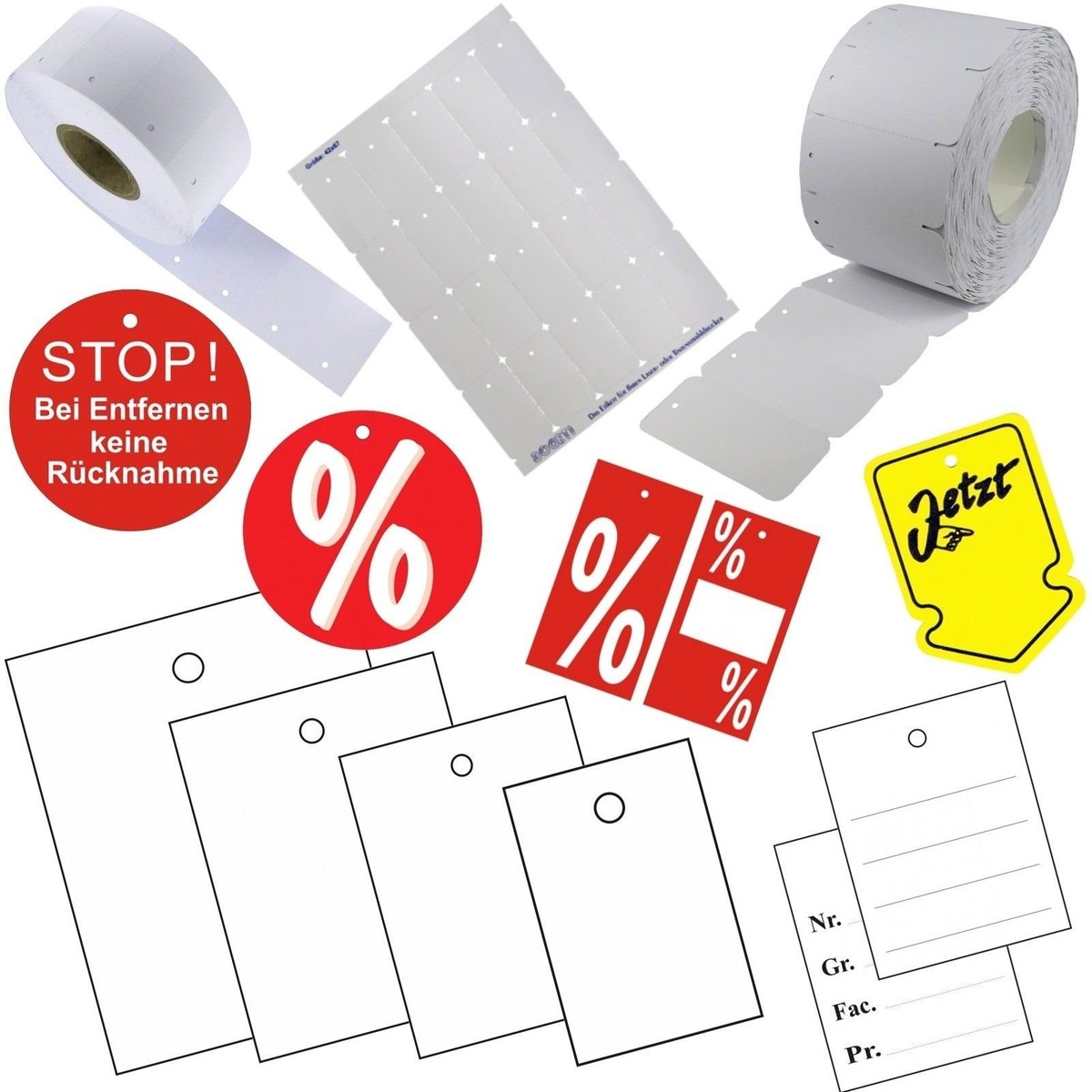 EE661= 1.000 Aktionsetiketten 40x85 Druck Stark Reduziert