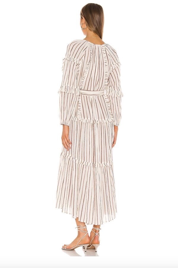 Ulla Johnson NEW Imari Midi Dress In Cream Multi Oversized Size 2 image 10