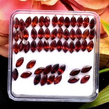 55 Pcs Natural Mozambique Garnet Marquise Cut 5mmx3mm Untreated Loose Gemstones