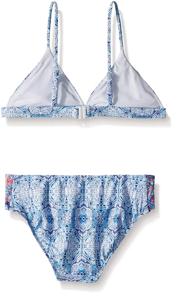 Seafolly 174913 Girls Top and Bikini Bottom Swimsuit Set Rose Tile Size 12 - Image 2 of 2