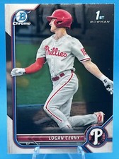 2022 Bowman Chrome Prospects Logan Cerny 1st Bowman #BCP-12 Phillies 