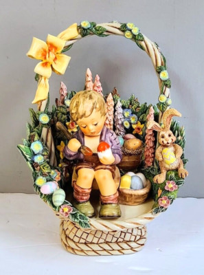 Hummel Figurine ''EASTER BASKET'' 1059-D EASTER'S COMING #2027 TMK8 JOY OF SPRING