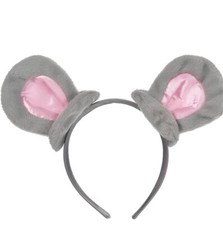Mouse Ears Headband Grey Dress Costume Accessory FREE SHIPPING