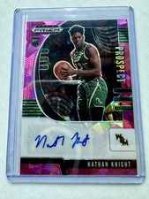 2020 Panini Prizm Draft Picks Prospect Pink Ice Nathan Knight RC Auto #PA-NK