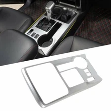 1pcs Central Gear Shift Panel Decor Trim Frame Cover for 4Runner 2010+ Silver