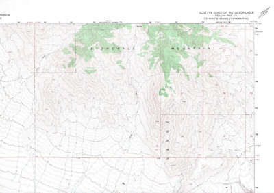 Scottys Junction NE Nevada 1968 Vintage USGS Topo Map 7.5 Quadrangle Topographic