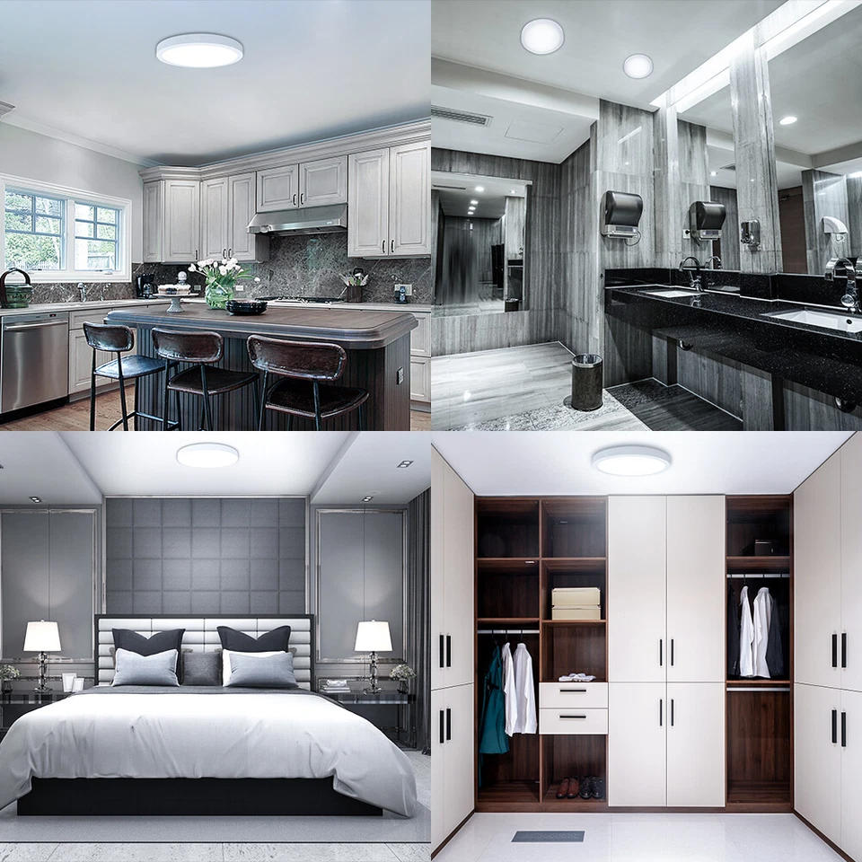 LED Deckenlampe Panel Deckenleuchte Schlafzimmer Bad Wohnzimmer Flurlampe IP44 - Bild 2 von 4