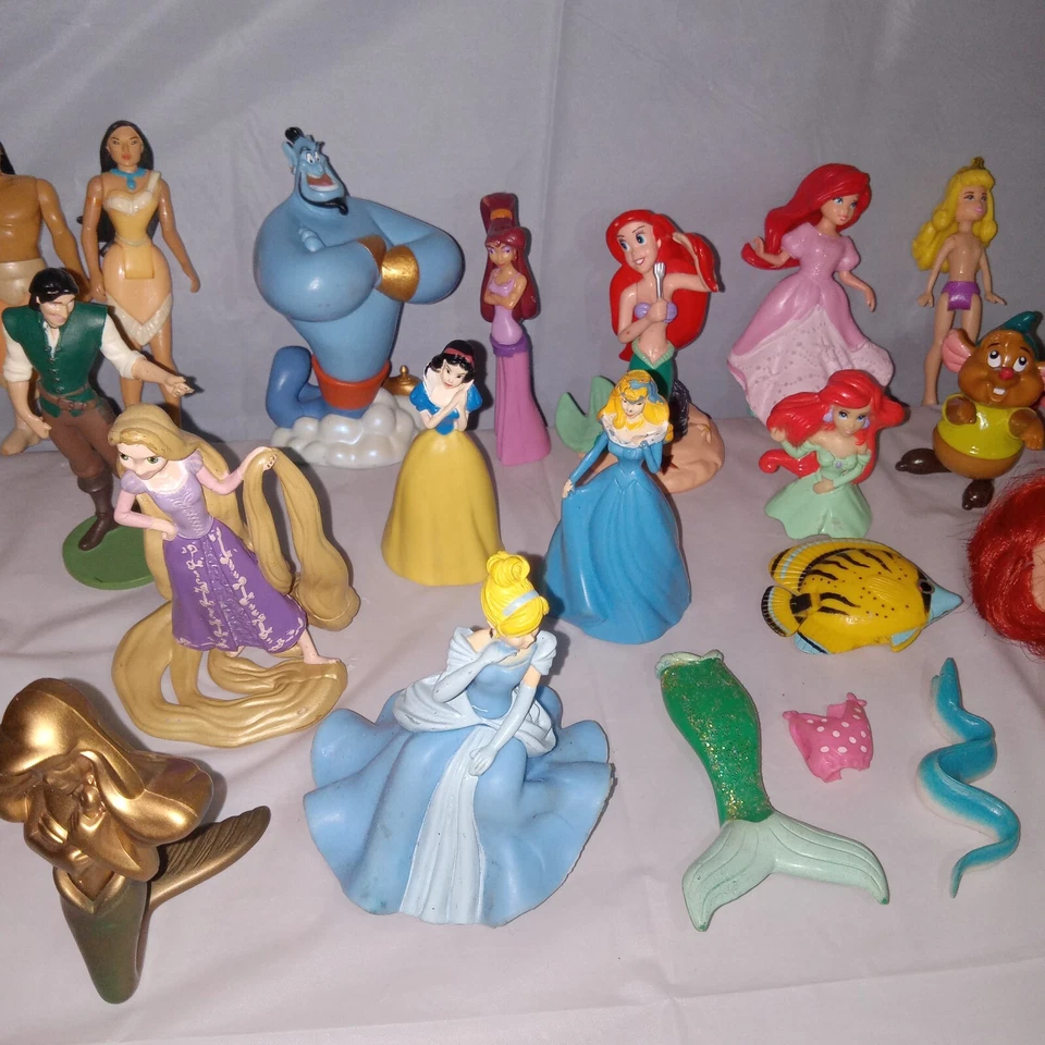 Disney Русалочка ПВХ Фигурки Лот из 24 шт. Игрушка для Торта Золушка - Изображение 3 из 4