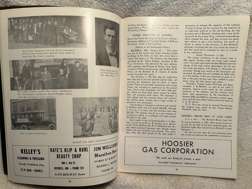 1969 Bicknell, Indiana Centennial Historical Book & Program With Great Photos - Picture 7 of 11