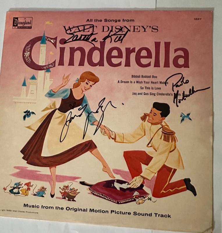Eartha Kitt -Jamie Lynn Sigler- Paolo Montalban Autographed Disney Album (JSA)